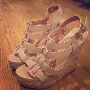 Nude Steve Madden wedges